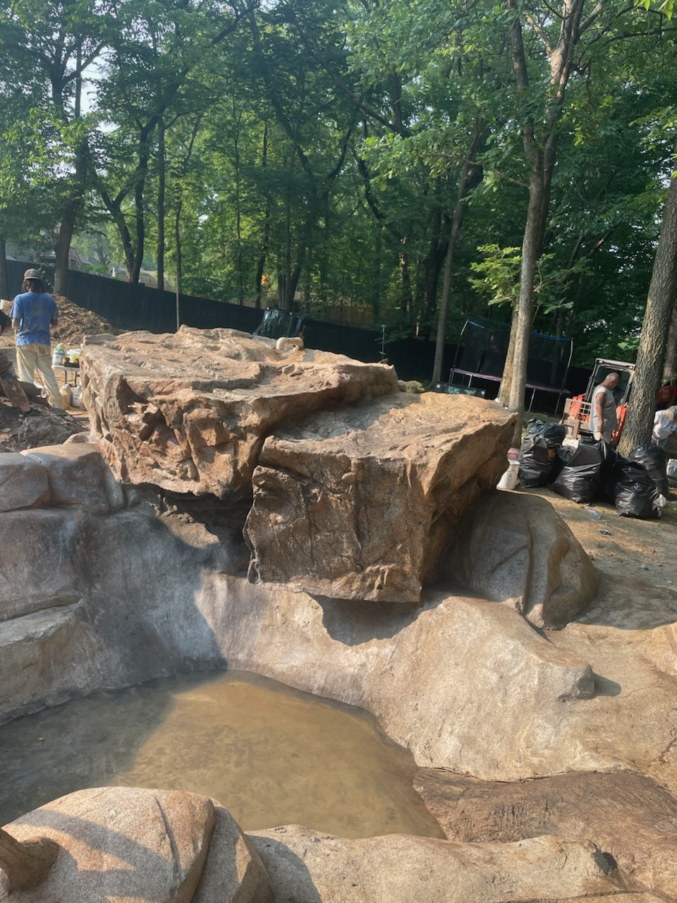 Water Feature Being Built