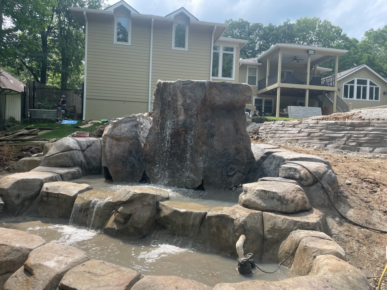 Water Feature Being Filled