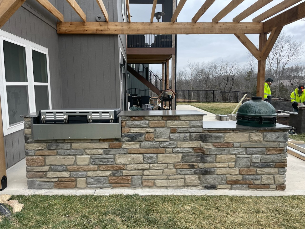 Back of Outdoor Kitchen