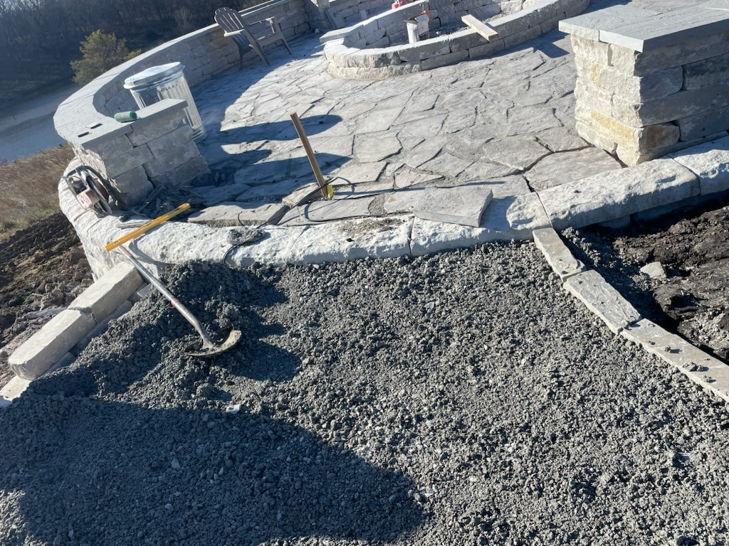 Firepit With Benches In Progress