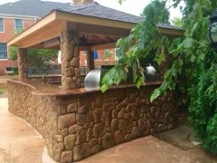 Covered outdoor bar